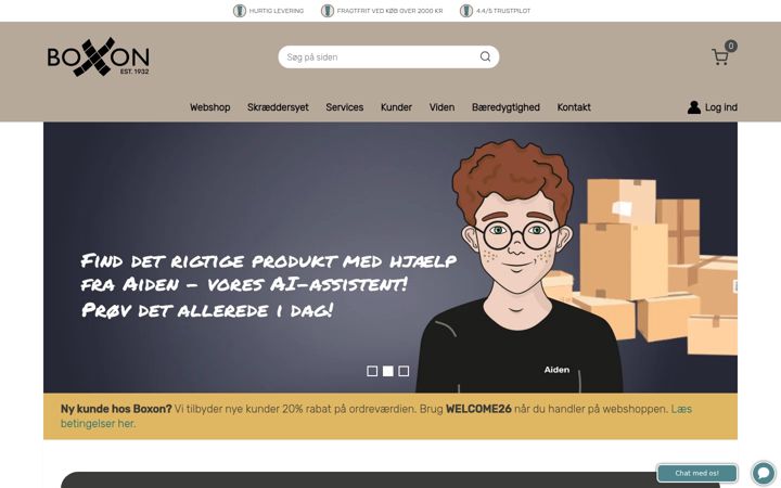 Screenshot of boxon.dk