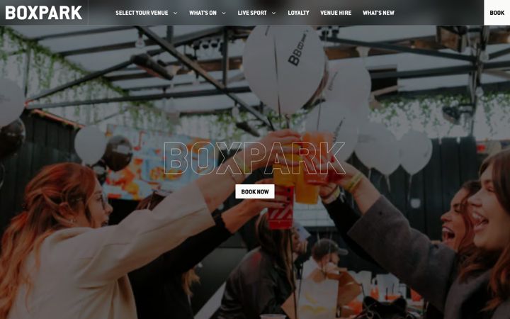 Screenshot of boxpark.co.uk