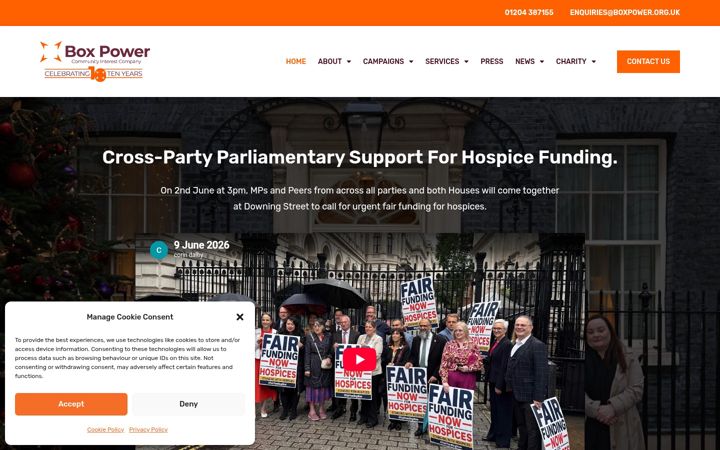 Screenshot ta' boxpower.org.uk
