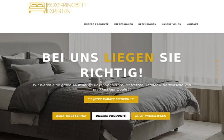 Screenshot of boxspringbett-experten.de