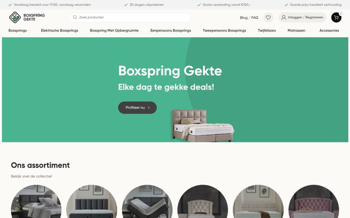 Screenshot of boxspringgekte.nl