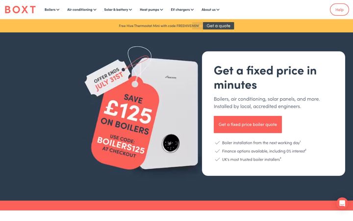 Screenshot of boxt.co.uk