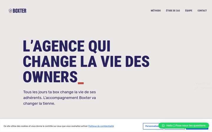 Screenshot stránky boxter.fr