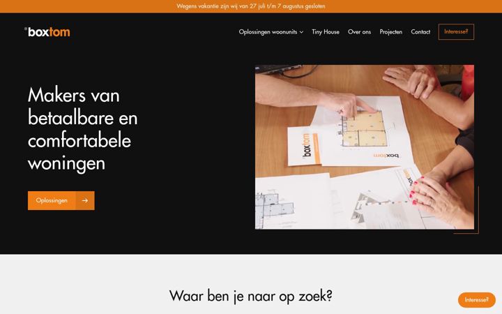 Screenshot of boxtom.nl