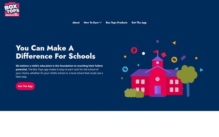 Screenshot of boxtops4education.com