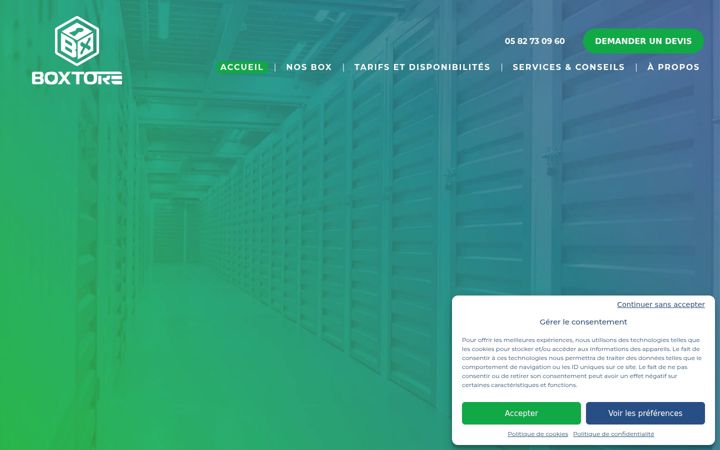Screenshot of boxtore.fr