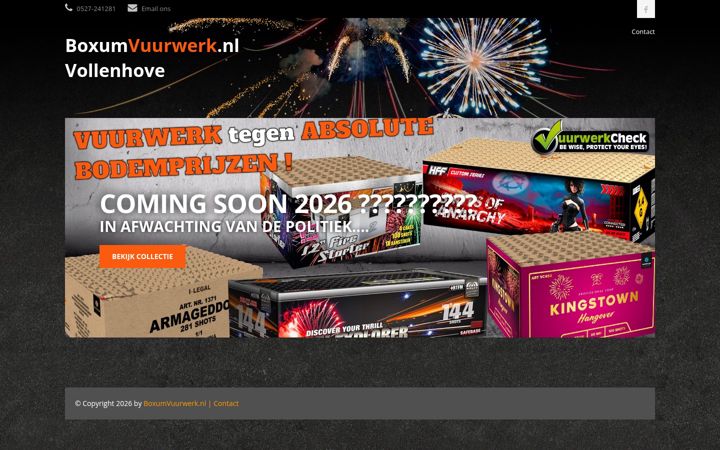 Screenshot of boxumvuurwerk.nl