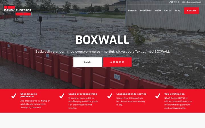 Screenshot of boxwall.dk