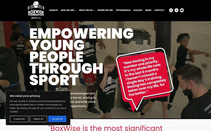 Screenshot of boxwise.uk