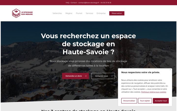 Screenshot stránky boxx-stockage.fr