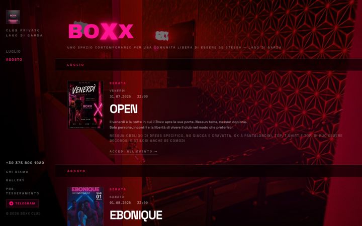 Screenshot of boxxclub.it