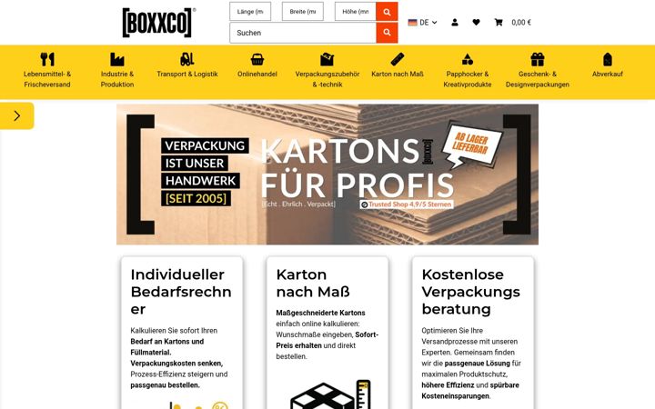 Screenshot of boxxco.com