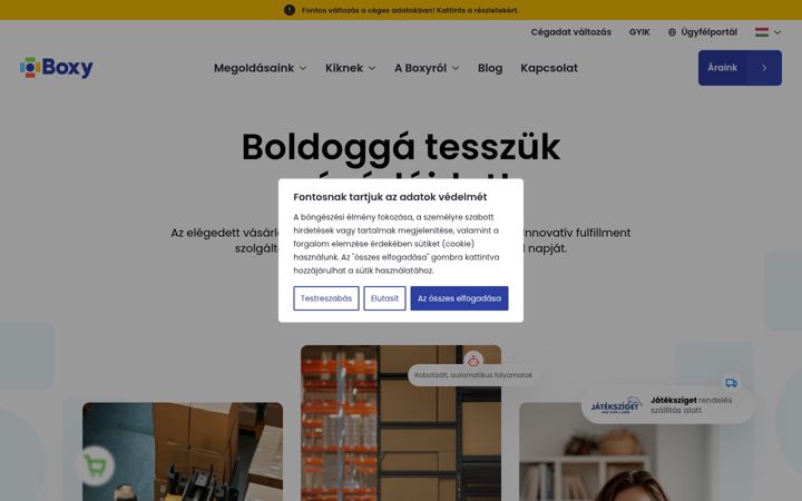 Screenshot di boxy.hu