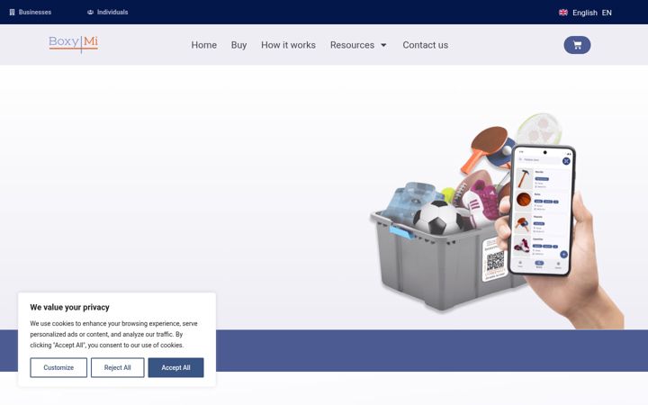 Screenshot of boxymi.com