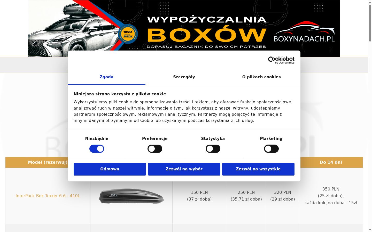 Snímek obrazovky baneru souhlasu zobrazeného před jakoukoli interakcí