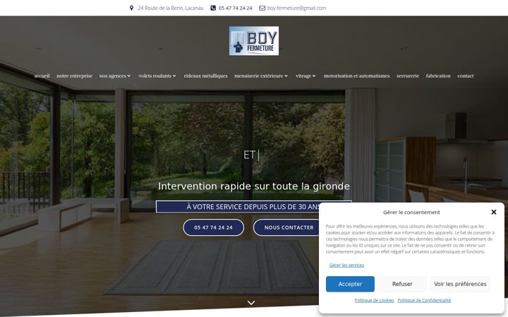 Screenshot stránky boy-fermeture.fr