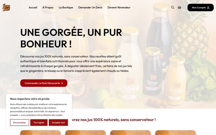 Screenshot of boya-juice.com