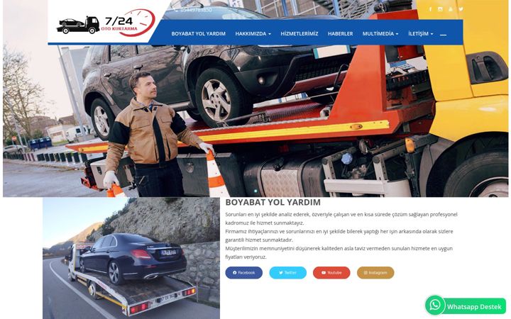 Screenshot of boyabatyolyardim.com