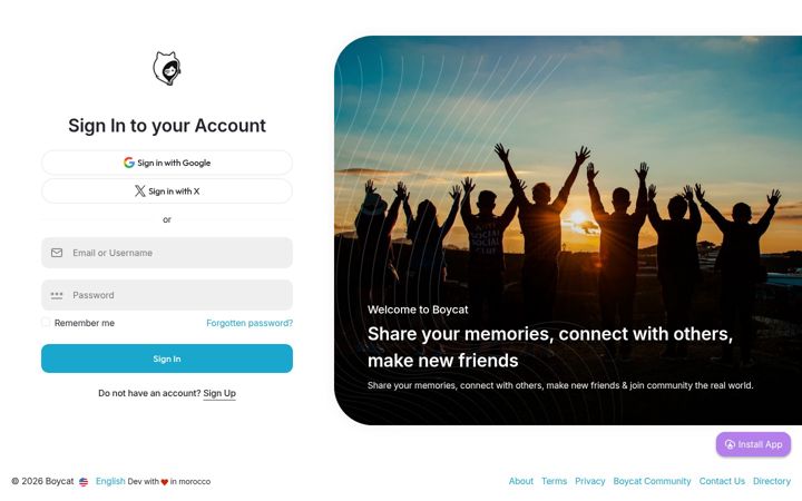 Screenshot of boycat.co