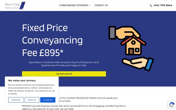 Screenshot of boycecraigsolicitors.co.uk