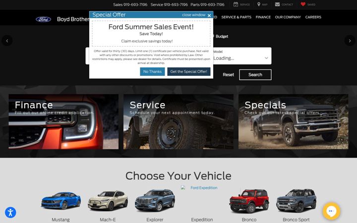 Screenshot of boydbrothersford.com