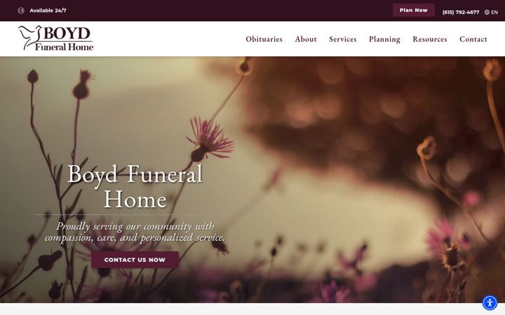 Screenshot of boydfh.com