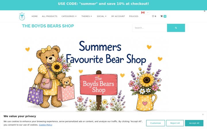 Screenshot of boydsbears.ca