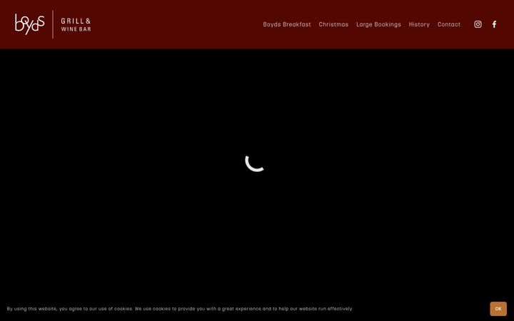 Screenshot of boydsgrillandwinebar.co.uk