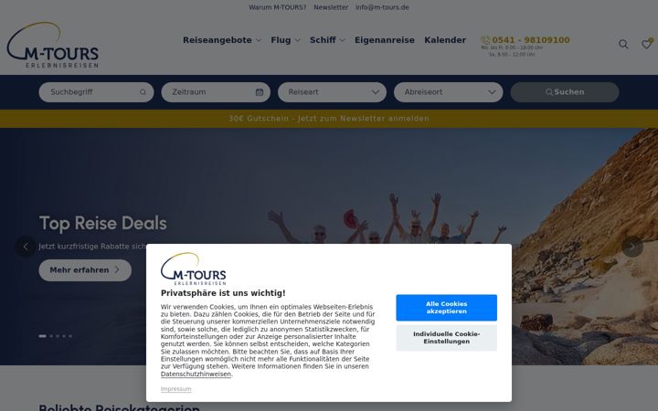 Captura de pantalla de boyens-leserreisen.de