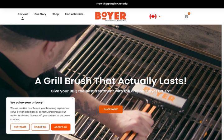 Screenshot of boyerbrush.ca