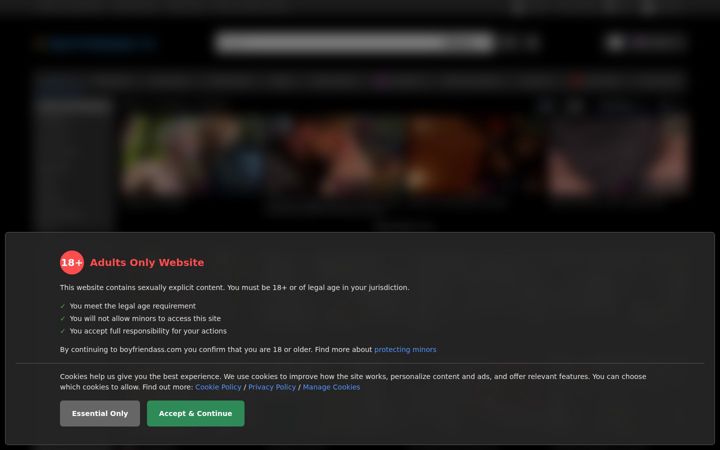 Screenshot of boyfriendass.com