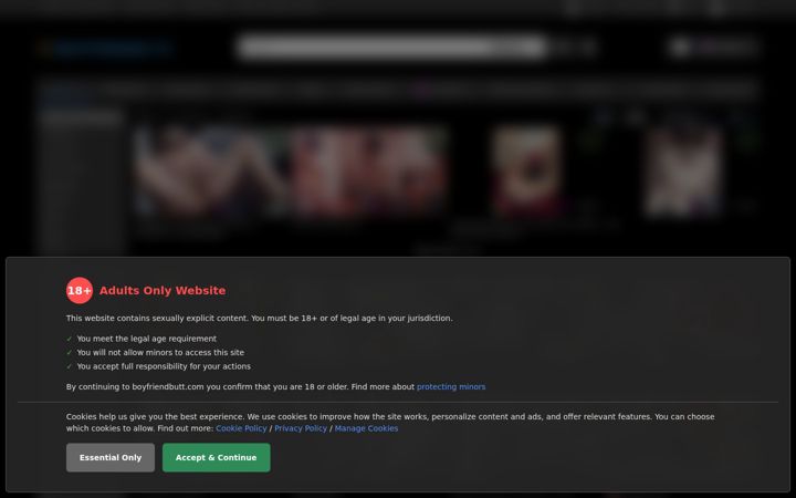 Screenshot of boyfriendbutt.com