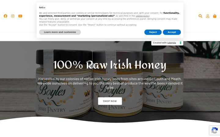 Screenshot of boylesirishpantry.ie