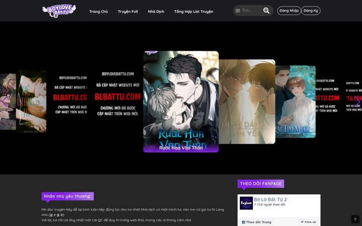Captură de ecran a boylovebattu.com