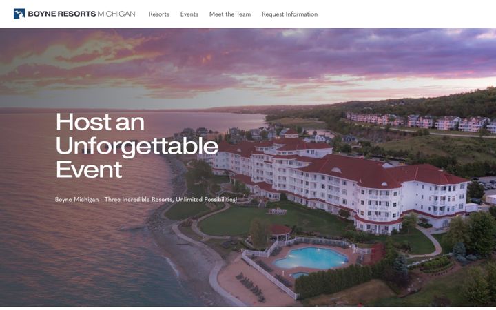 Screenshot of boyneresortsmichigan.com