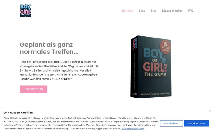 Screenshot of boyorgirlgame.de