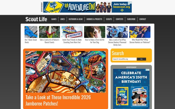Screenshot of boyslife.org