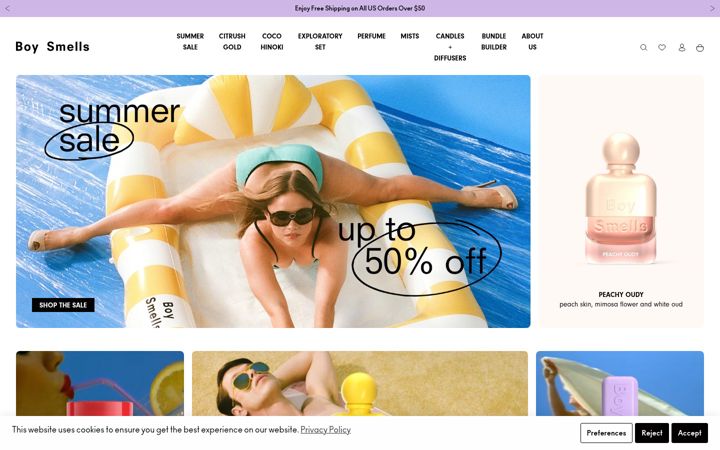 Screenshot of boysmells.com