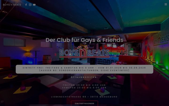 Screenshot of boysnbeats.de