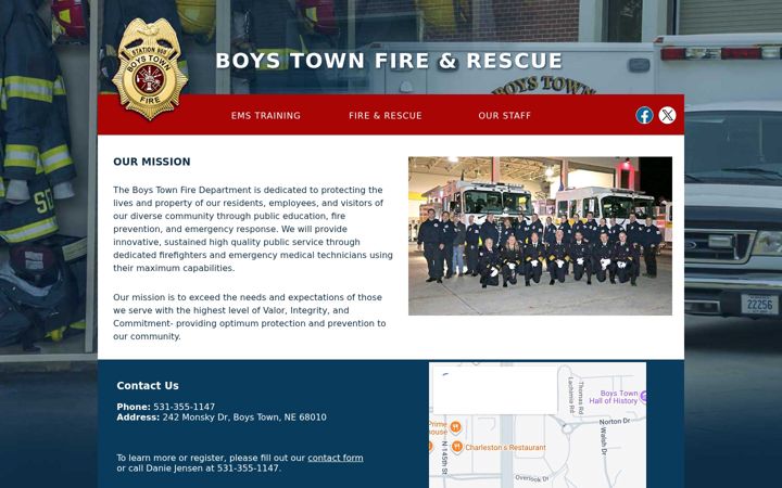 Screenshot of boystownfirerescue.org