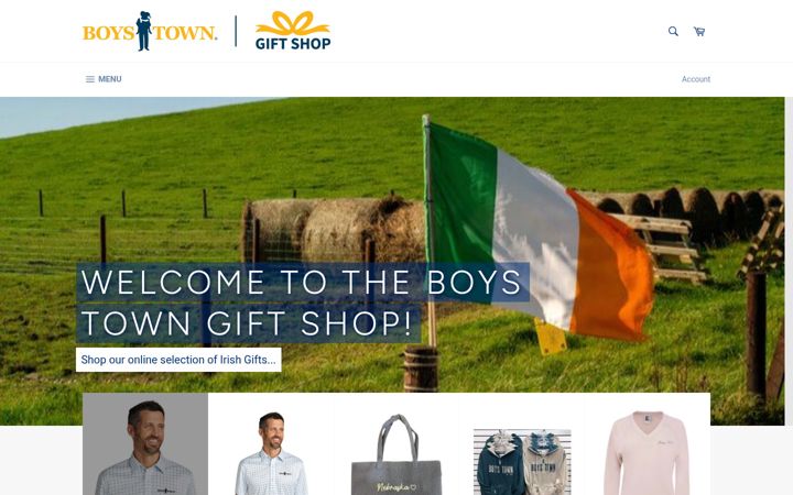 Screenshot of boystowngiftshop.org