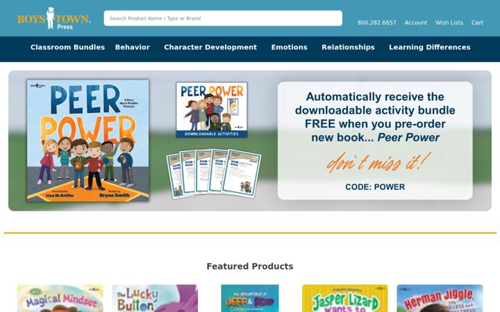 Screenshot of boystownpress.org