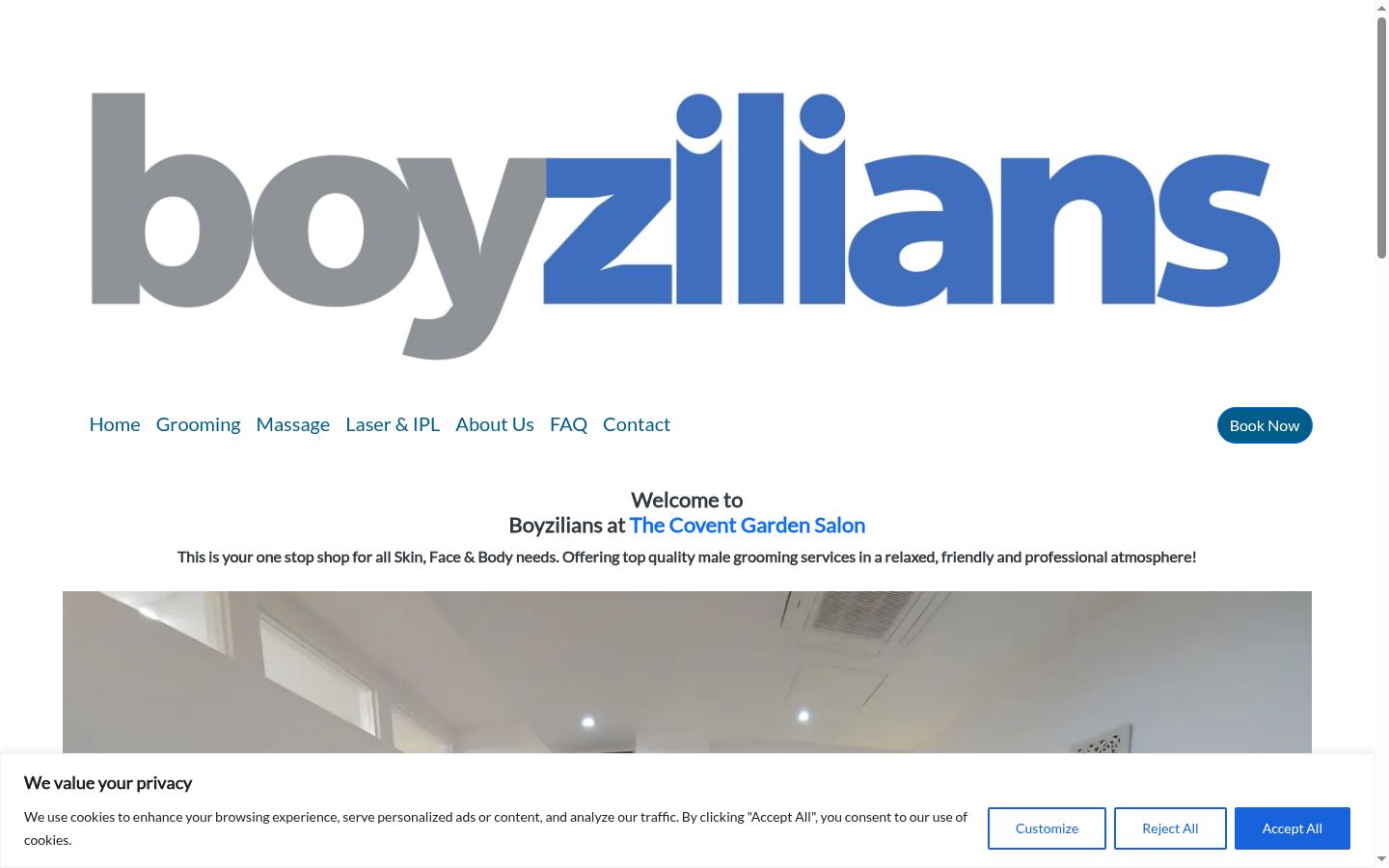 Screenshot του banner συγκατάθεσης που εμφανίστηκε πριν από οποιαδήποτε αλληλεπίδραση
