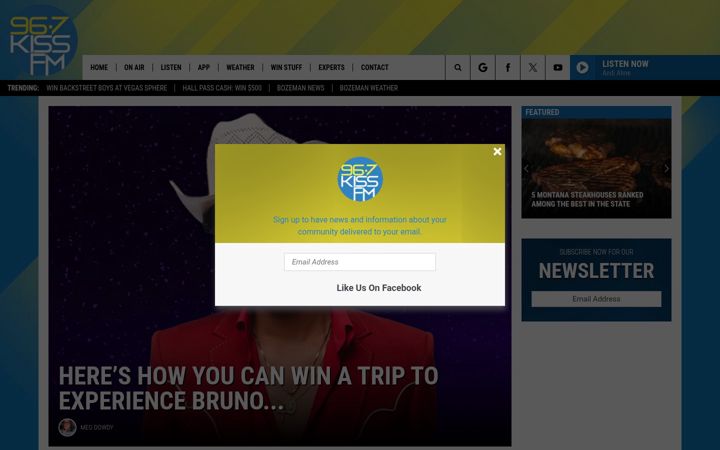 Screenshot of bozemanskissfm.com