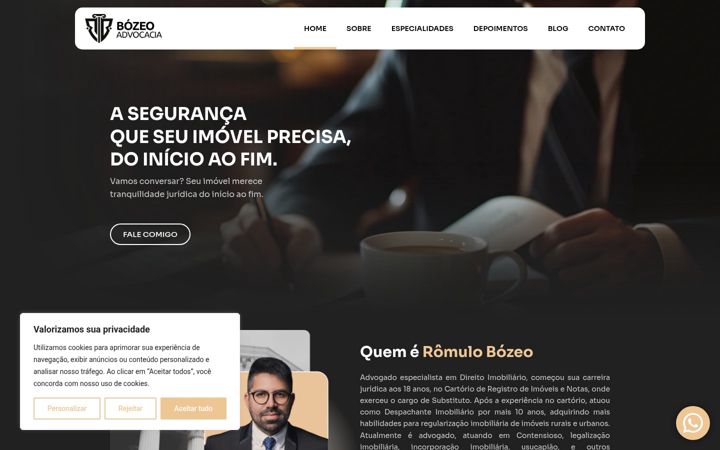 Posnetek zaslona bozeo.adv.br