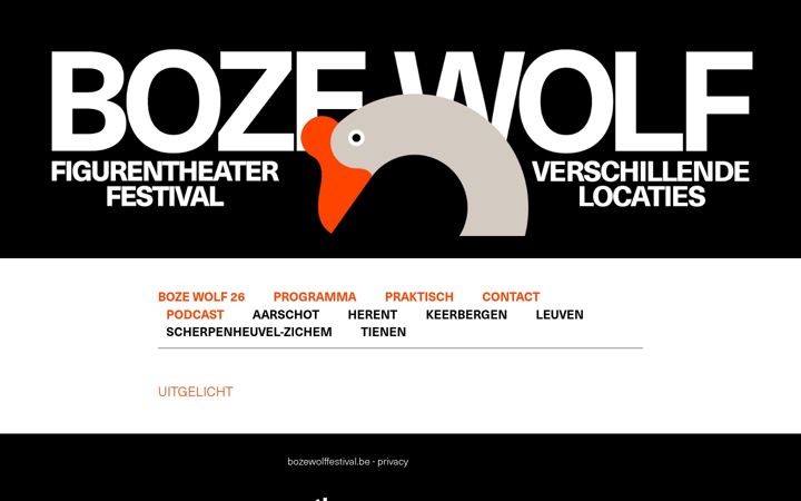 Screenshot of bozewolffestival.be