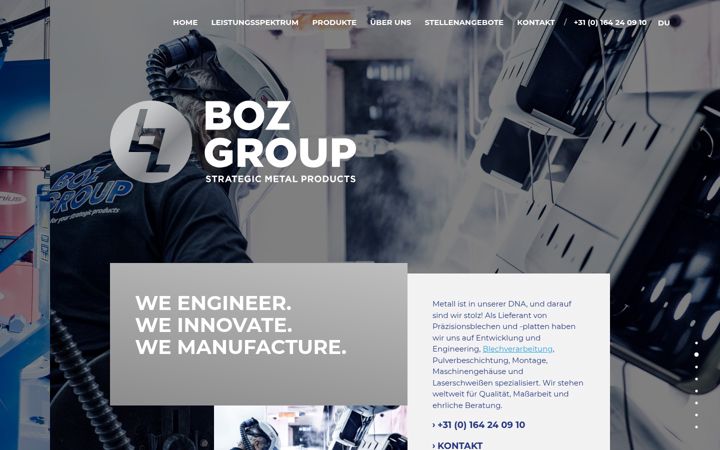 Captura de ecrã de bozgroup.de