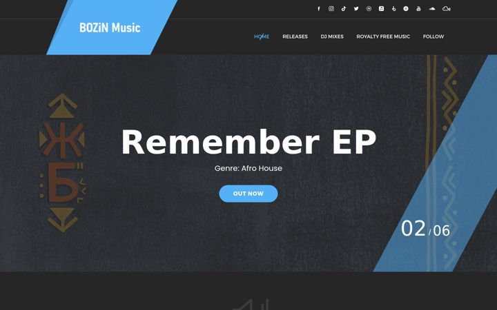 Screenshot of bozinmusic.com
