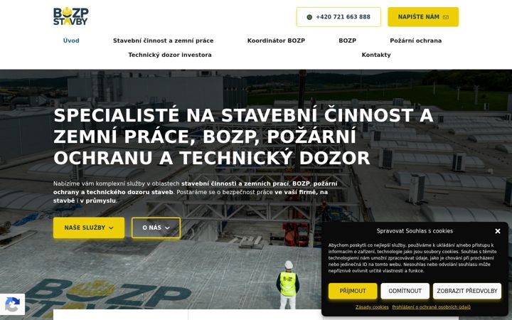 Screenshot of bozpastavby.cz