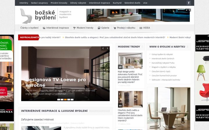 Screenshot of bozskebydleni.cz